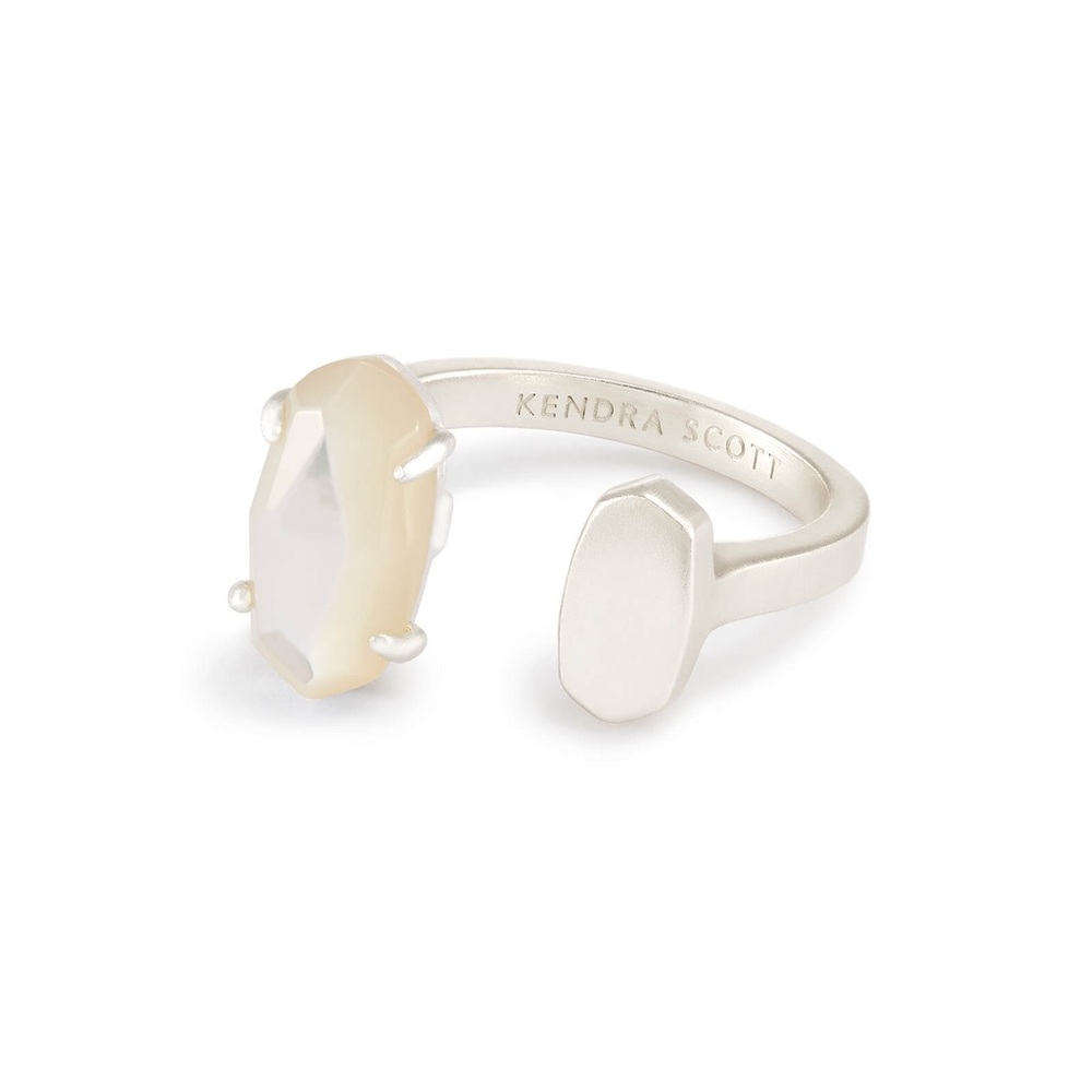 New Kendra Scott Pryde Open Ring mother of pearl